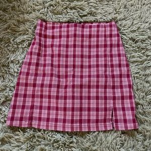 Red Plaid Short skirt